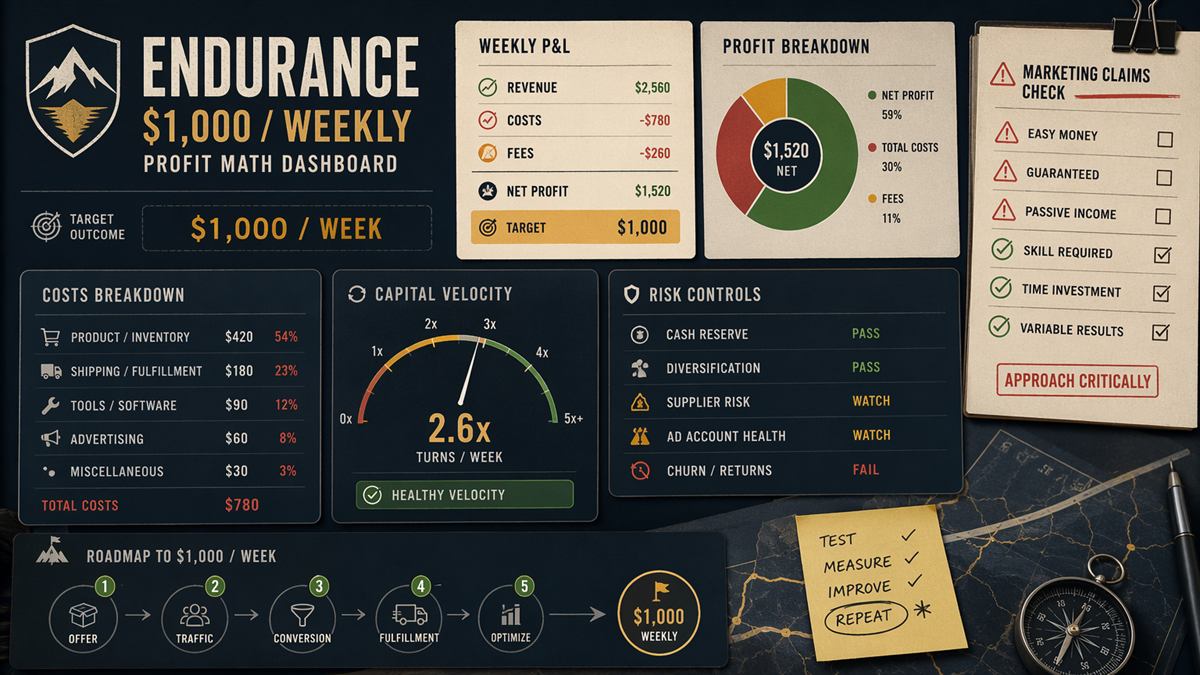 Can Endurance Help You Make $1,000 Weekly The Honest Math visual
